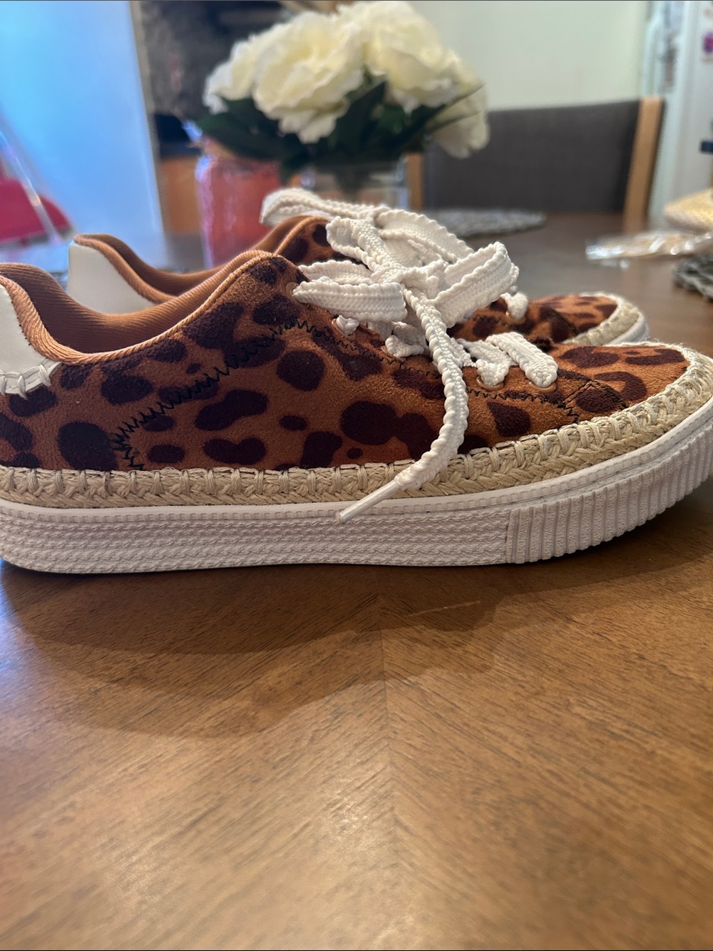 Marc Fisher Women Leopard Print Lace-Up Sneakers 7